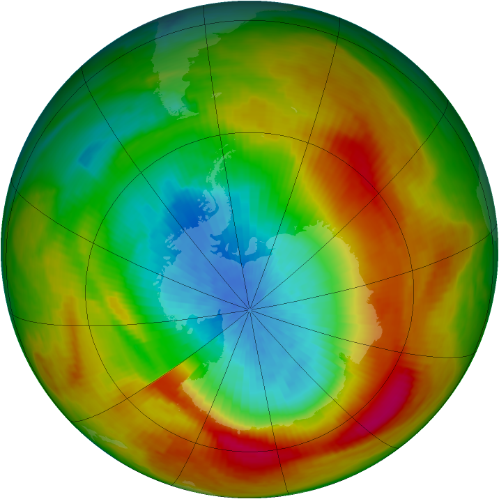 Antarctic ozone map for 11 October 1979